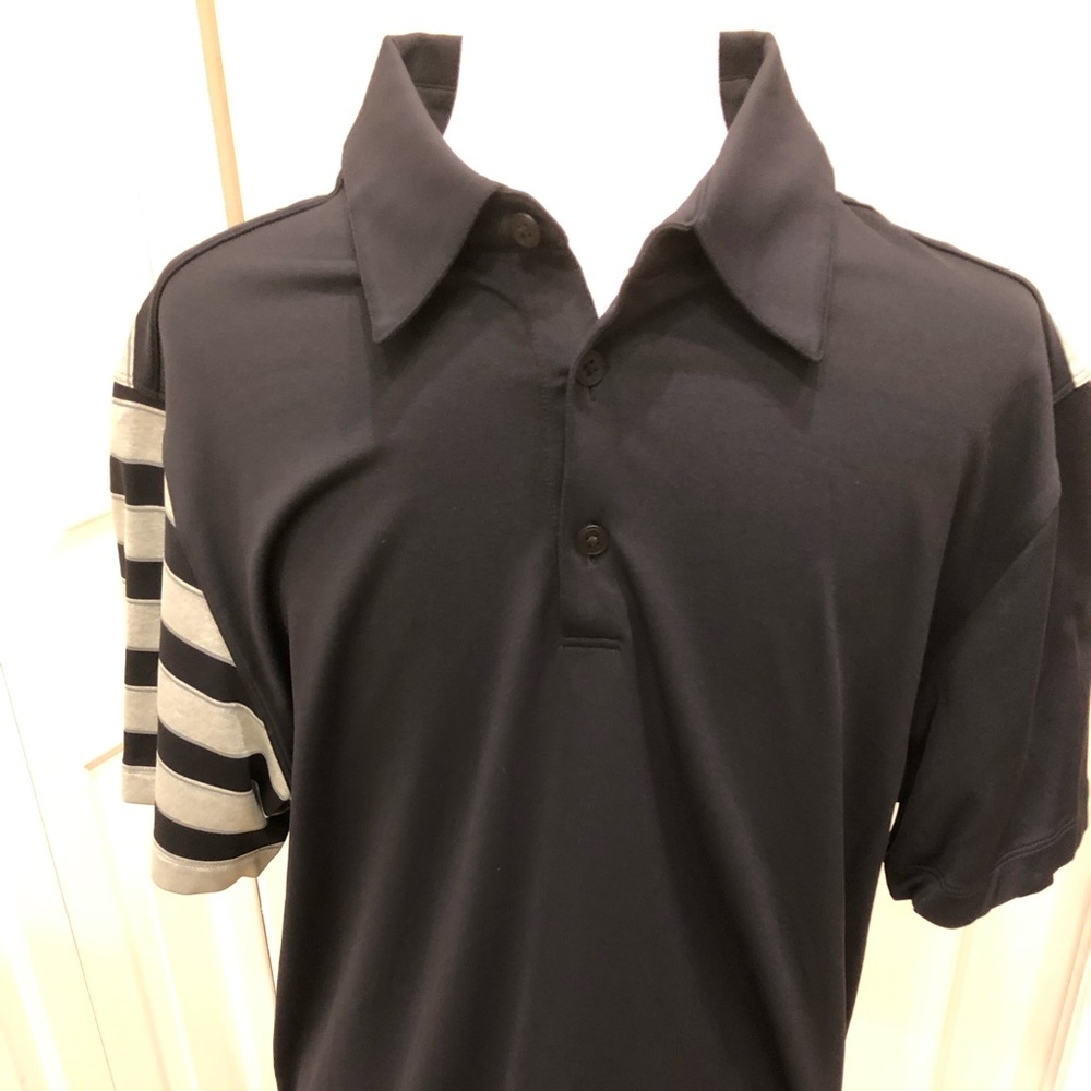 Nike dri fit golf shirt. Gray and black.